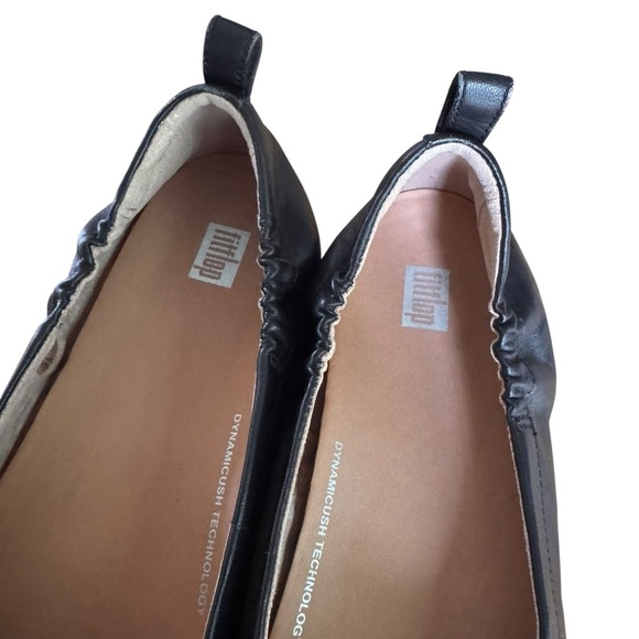 Fitflop Allegro Leather Ballerina Flats Black Size 10 - Picture 16 of 16